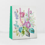 Sacola luxo Floral Fundo branco